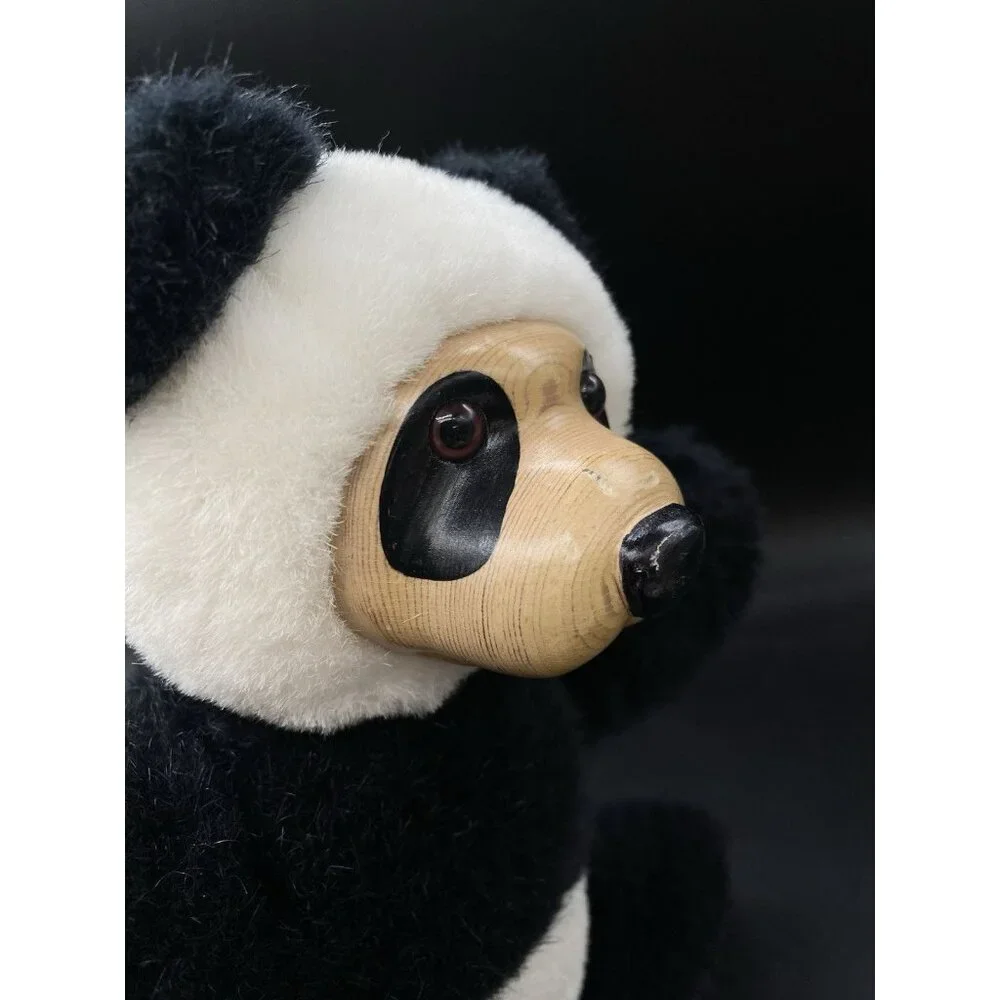Robert Raikes Panda Bear Black And White Wood Face Feet Sean Mau